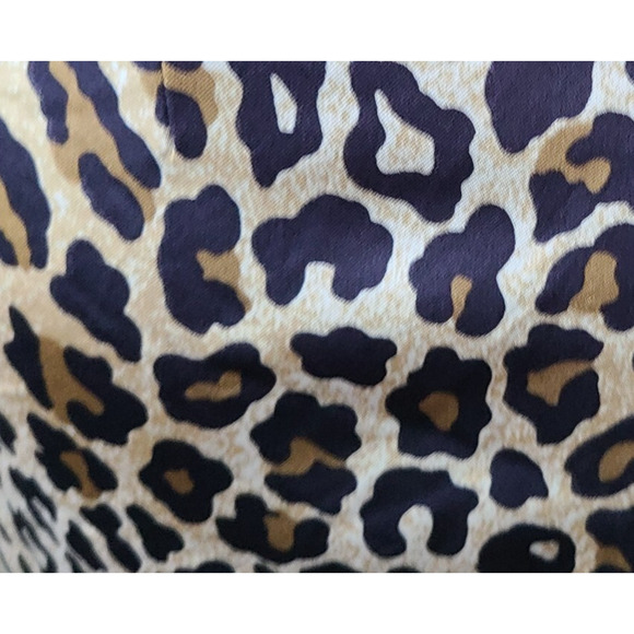 VTG Cache Leopard Animal Print Women Dress SZ 2 Silky Ruched Body Con Evening - Picture 9 of 9